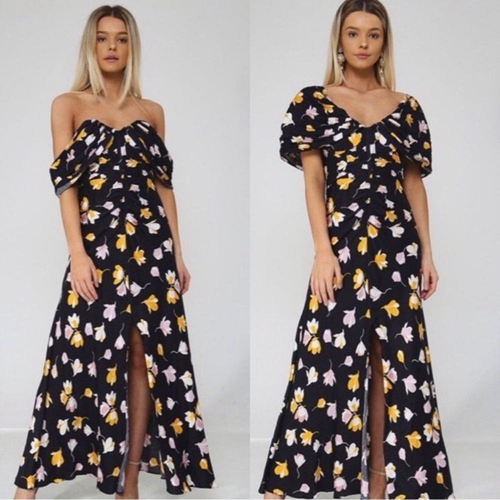 Self-Portrait Floral Off-Shoulder Maxi Dress in US2